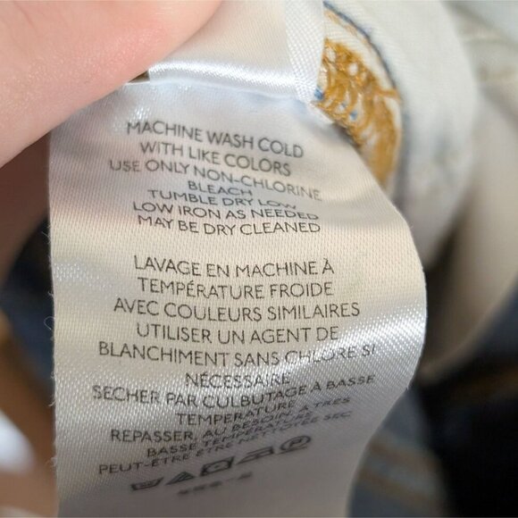 Free People Vixen Cigarette Jeans Vintage Wash Raw Hem Distressed sz 26 Casual - Picture 8 of 8